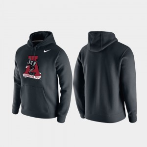 Men's Alabama Crimson Tide Black Club Fleece Vintage Logo Hoodie 192583-512