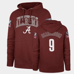 Men's Alabama Crimson Tide #9 Bo Scarbrough Cardinal Headline Double Decker Hoodie 782881-720
