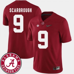 Men's Alabama Crimson Tide #9 Bo Scarbrough Crimson 2018 SEC Patch College Football Jersey 738301-429