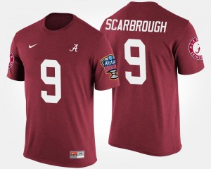 Men's Alabama Crimson Tide #9 Bo Scarbrough Crimson Sugar Bowl Bowl Game T-Shirt 276361-408