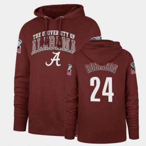 Men's Alabama Crimson Tide #24 Brian Robinson Jr. Cardinal Headline Double Decker Hoodie 917855-720