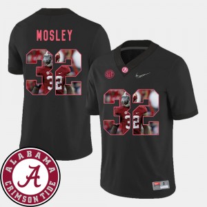 Men's Alabama Crimson Tide #32 C.J. Mosley Black Football Pictorial Fashion Jersey 889038-323
