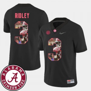 Men's Alabama Crimson Tide #3 Calvin Ridley Black Football Pictorial Fashion Jersey 602731-779