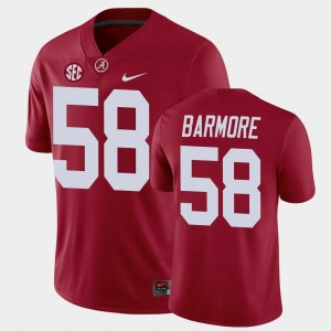 Men's Alabama Crimson Tide #58 Christian Barmore Crimson College Football Game Jersey 982967-586
