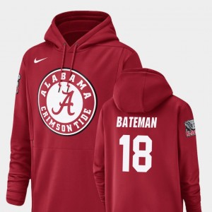 Men's Alabama Crimson Tide #18 Cooper Bateman Crimson Football Performance Champ Drive Hoodie 964636-687