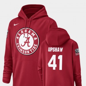 Men's Alabama Crimson Tide #41 Courtney Upshaw Crimson Football Performance Champ Drive Hoodie 282957-933