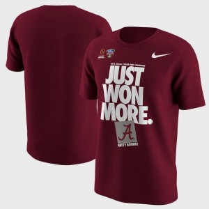 Men's Alabama Crimson Tide Crimson College Football Playoff 2018 Sugar Bowl Champions Locker Room Bowl Game T-Shirt 201819-718