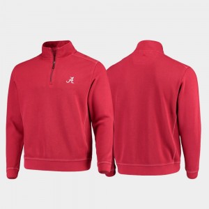 Men's Alabama Crimson Tide Crimson Half-Zip Pullover Tommy Bahama College Sport Nassau Jacket 143075-466