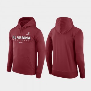 Men's Alabama Crimson Tide Crimson Performance Football Practice Hoodie 571708-710