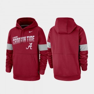 Men's Alabama Crimson Tide Crimson Pullover Performance Hoodie 795438-861
