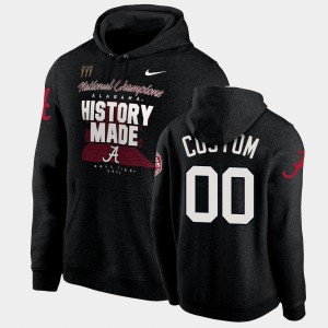 Men's Alabama Crimson Tide #00 Custom Black History Made Pullover 2020 National Champions Hoodie 892029-276