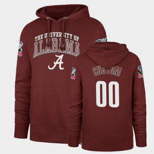 Men's Alabama Crimson Tide #00 Custom Cardinal Headline Double Decker Hoodie 454295-586