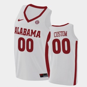 Men's Alabama Crimson Tide #00 Custom White 2021 Swingman College Basketball Jersey 601430-889