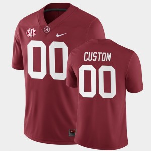 Men's Alabama Crimson Tide #00 Custom Crimson Home Game College Football Jersey 468963-959