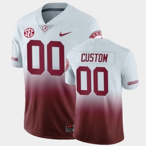 Men's Alabama Crimson Tide #00 Custom Gradient Color Crash College Football Jersey 789764-337