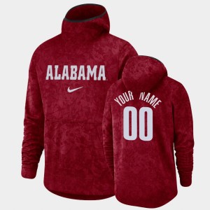 Men's Alabama Crimson Tide #00 Custom Crimson Pullover Team Logo Basketball Spotlight Hoodie 782682-904