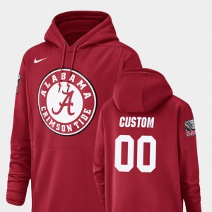 Men's Alabama Crimson Tide #00 Custom Crimson Football Performance Champ Drive Hoodie 417156-133