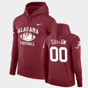 Men's Alabama Crimson Tide #00 Custom Crimson Legend Pullover Retro Football Hoodie 594118-844