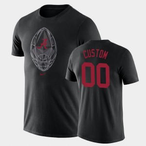 Men's Alabama Crimson Tide #00 Custom Black Legend Football Icon T-Shirt 206372-315