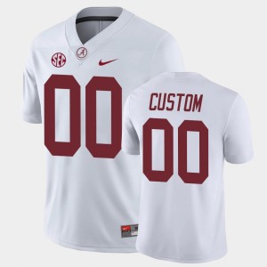 Men's Alabama Crimson Tide #00 Custom White College Football Game Jersey 530865-906