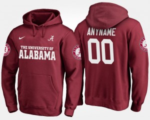 Men's Alabama Crimson Tide #00 Custom Crimson Name and Number Hoodie 929177-241