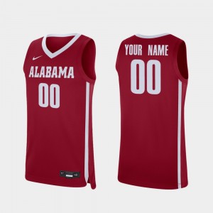 Men's Alabama Crimson Tide #00 Custom Crimson College Basketball Replica Jersey 783938-584