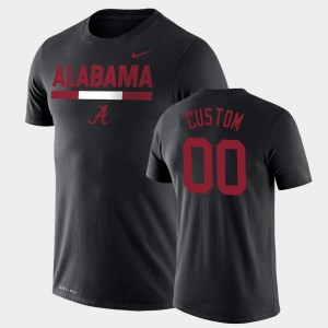 Men's Alabama Crimson Tide #00 Custom Black Legend Performance Team DNA T-Shirt 956997-240