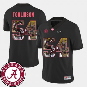 Men's Alabama Crimson Tide #54 Dalvin Tomlinson Black Football Pictorial Fashion Jersey 359035-943