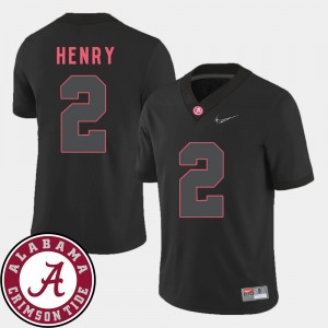 Men's Alabama Crimson Tide #2 Derrick Henry Black 2018 SEC Patch College Football Jersey 779756-250