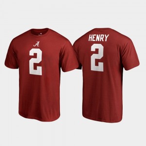 Men's Alabama Crimson Tide #2 Derrick Henry Crimson Name & Number College Legends T-Shirt 150724-998