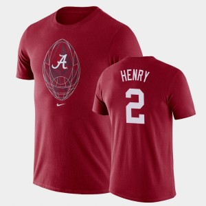 Men's Alabama Crimson Tide #2 Derrick Henry Crimson Legend Football Icon T-Shirt 476238-894