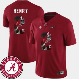 Men's Alabama Crimson Tide #2 Derrick Henry Crimson Football Pictorial Fashion Jersey 707368-269