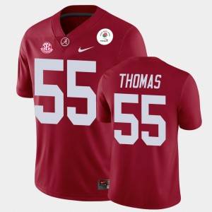 Men's Alabama Crimson Tide #55 Derrick Thomas Crimson Champions 2021 Rose Bowl Jersey 516195-857