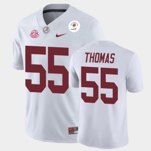 Men's Alabama Crimson Tide #55 Derrick Thomas White Champions 2021 Rose Bowl Jersey 824037-824