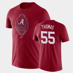 Men's Alabama Crimson Tide #55 Derrick Thomas Crimson Legend Football Icon T-Shirt 613573-775