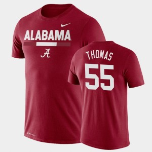 Men's Alabama Crimson Tide #55 Derrick Thomas Crimson Legend Performance Team DNA T-Shirt 231782-836