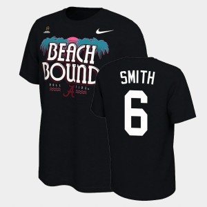 Men's Alabama Crimson Tide #6 DeVonta Smith Black Bound College Football Playoff 2021 National Championship T-Shirt 371863-196