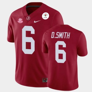 Men's Alabama Crimson Tide #6 DeVonta Smith Crimson Heisman Trophy 2021 Rose Bowl Jersey 325857-597