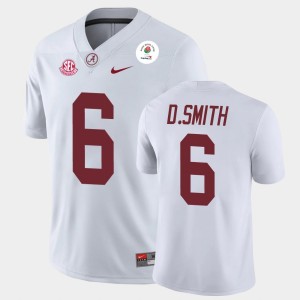 Men's Alabama Crimson Tide #6 DeVonta Smith White Heisman Trophy 2021 Rose Bowl Jersey 202993-414