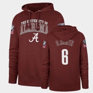 Men's Alabama Crimson Tide #6 DeVonta Smith Cardinal Headline Double Decker Hoodie 140242-211