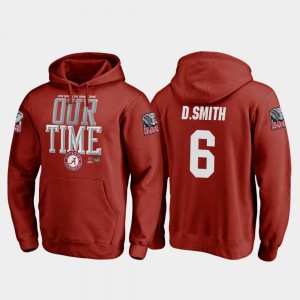 Men's Alabama Crimson Tide #6 DeVonta Smith Crimson College Football Playoff Counter 2018 Orange Bowl Bound Hoodie 427963-342