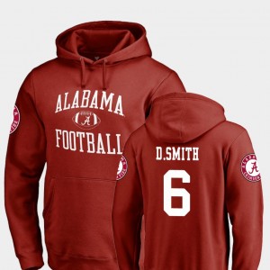 Men's Alabama Crimson Tide #6 DeVonta Smith Crimson College Football Neutral Zone Hoodie 514695-457