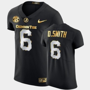 Men's Alabama Crimson Tide #6 DeVonta Smith Black 2020-21 Authentic Golden Edition Jersey 155275-243