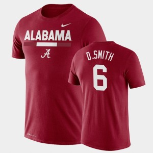 Men's Alabama Crimson Tide #6 DeVonta Smith Crimson Legend Performance Team DNA T-Shirt 658460-207