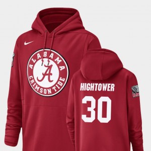 Men's Alabama Crimson Tide #30 Dont'a Hightower Crimson Football Performance Champ Drive Hoodie 696695-506
