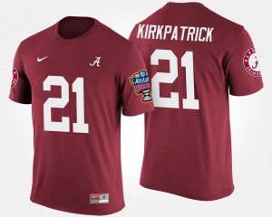 Men's Alabama Crimson Tide #21 Dre Kirkpatrick Crimson Sugar Bowl Bowl Game T-Shirt 364557-316