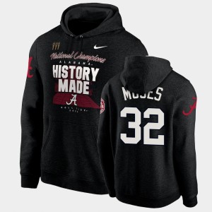 Men's Alabama Crimson Tide #32 Dylan Moses Black History Made Pullover 2020 National Champions Hoodie 125294-320