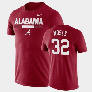 Men's Alabama Crimson Tide #32 Dylan Moses Crimson Legend Performance Team DNA T-Shirt 490756-936