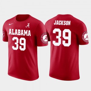 Men's Alabama Crimson Tide #39 Eddie Jackson Red Football Future Stars T-Shirt 453467-777