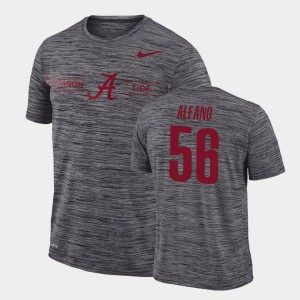 Men's Alabama Crimson Tide #56 Antonio Alfano Gray Sideline Legend Performance GFX Velocity T-Shirt 234700-439